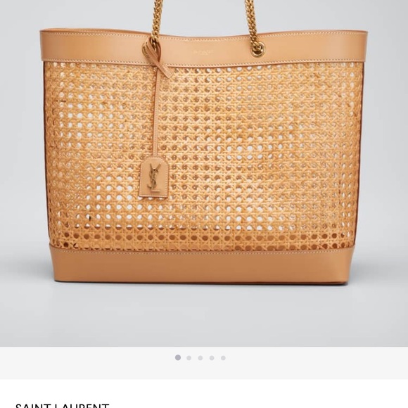 Saint Laurent perforated East West  Tote - Picture 2 of 3